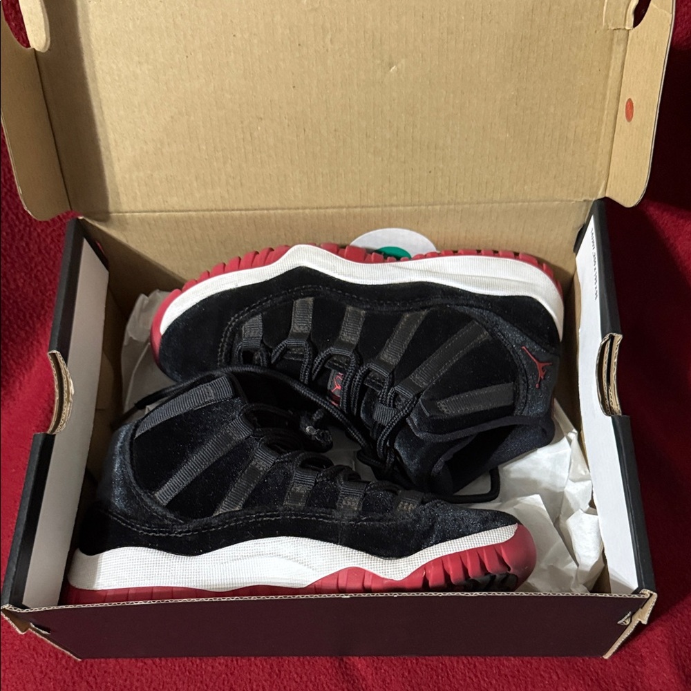 Kids Black and Red Sneakers